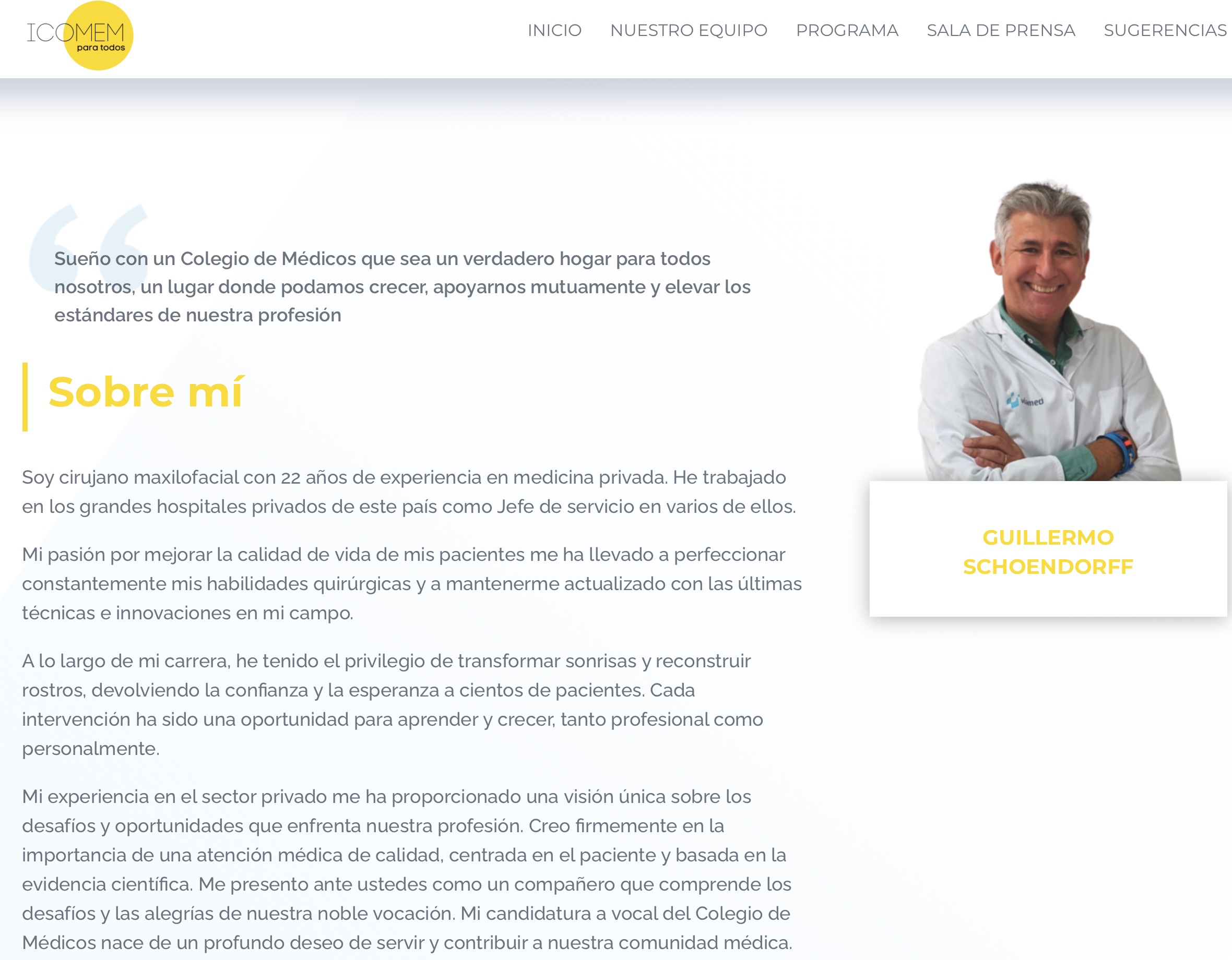 ¿Por qué y Para qué mi candidatura como Vocal de Medicina Privada para el próximo Colegio de Médicos de Madrid?