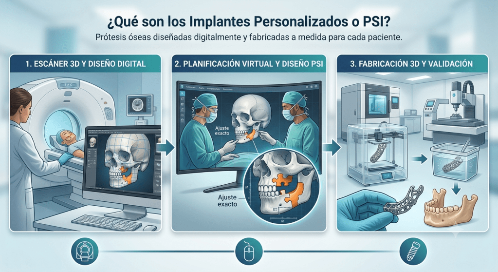 Implantes de Titanio y PEEK a la medida (PSI): El fin de los tamaños estándar en reconstrucción&nbsp;ósea